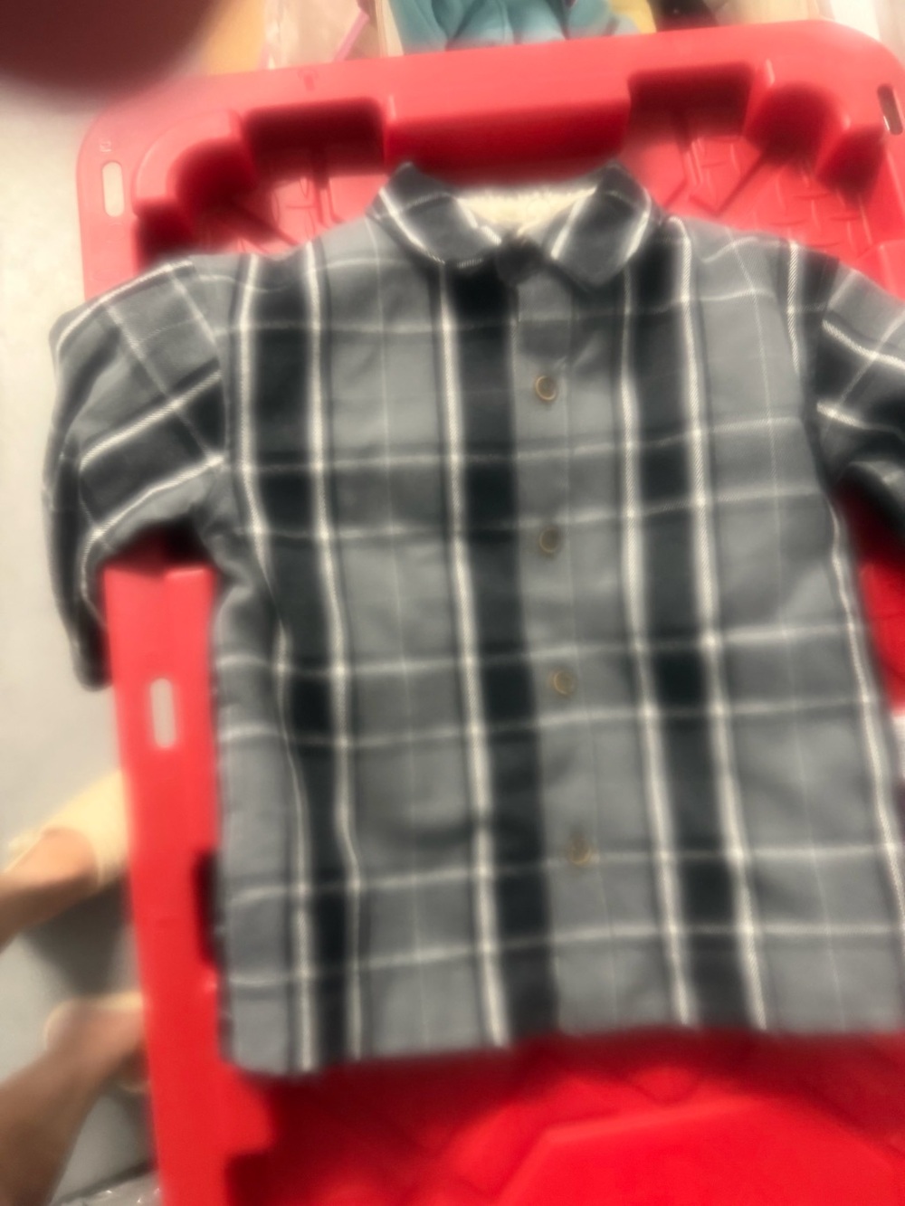 Grey Plaid Kids Button-Up Shirt jacket by cat and Jack new with tags3T
